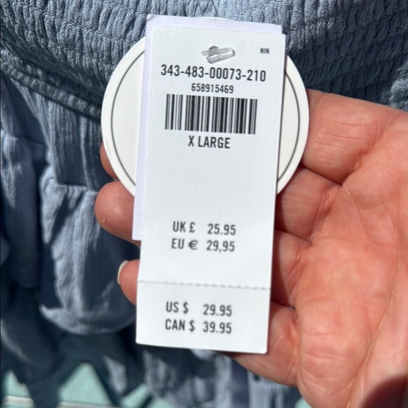 Hollister Sky Blue Smocked Skirt - Picture 3 of 5